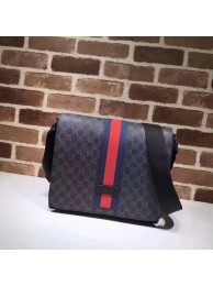 AAAAA Gucci GG Supreme Messenger Bag 475432 Black HY14063aM93