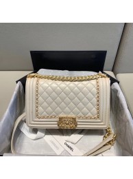 AAAAA Imitation BOY CHANEL flap bag A67086 white HY13077Sy67