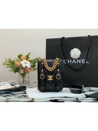 AAAAA Imitation Chanel FLAP BAG Aged Calfskin & Gold-Tone Metal AS2695 Black HY21472Sy67