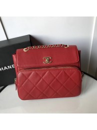 AAAAA Imitation Chanel flap bag Grained Calfskin & Gold-Tone Metal AS1199 red HY20511oT91