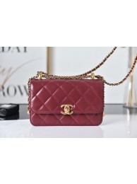 AAAAA Imitation Chanel Flap Lambskin mini Shoulder Bag AS2615 red HY13576oT91