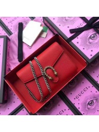 AAAAA Imitation Gucci Dionysus Leather mini Chain Bag 401231 Red HY15632Sy67