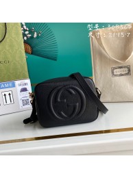 AAAAA Imitation Gucci Soho Original Calfskin Leather Disco Bag 308364 Black HY4086oT91