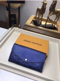 AAAAA Imitation Louis Vuitton Monogram Empreinte SARAH WALLET M61182 Blue HY20012Sy67