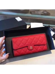 AAAAA Knockoff Chanel long flap wallet A80759 red HY7465Pg26