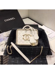 AAAAA Knockoff Chanel Original Small Sheepskin cosmetic bag AS1785 white HY1625Pg26