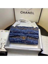 AAAAA Knockoff CHANEL Tweed Calfskin -Tone & Gold-Tone Metal AS1112 blue HY24985Pg26