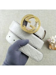 AAAAA Knockoff Gucci 38mm Leather Belt GG57099 OffWhite HY14765Pg26
