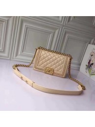 Best 1:1 Boy Chanel Flap Shoulder Bag Sheepskin Leather A67085E Apricot HY25020OR71