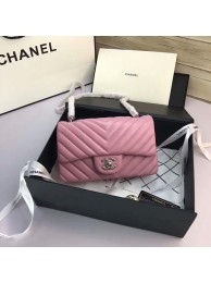 Best 1:1 Chanel Classic Flap Bags Light Pink Original Sheepskin Leather 1116 Silver HY6040OR71