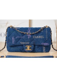 Best 1:1 Chanel Flap denim Shoulder Bag AS3135 blue HY4945OR71