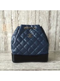 Best 1:1 Chanel Sheepskin Leather Backpack 93825 Blue HY24395eT55