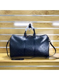 Best 1:1 Louis Vuitton Monogram Empreinte Keepall 50 Strap N41416 Black HY13705OR71