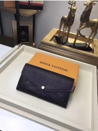 Best 1:1 Louis Vuitton Monogram Empreinte SARAH WALLET M61182 Black HY25385OR71