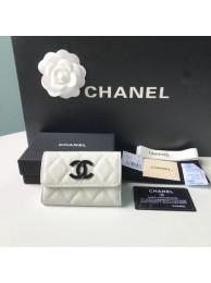 Best Chanel card holder Calfskin AP1966 white HY21291Ml87