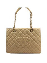 Best Chanel Classic Coco Bag Apricot GST Caviar Leather A50995 Gold HY23882kr25