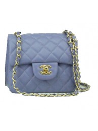 Best Chanel mini Classic Flap Bag Lavender Leather 1115 Gold Chain HY23116Ml87