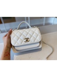 Best Chanel small flap bag Calfskin & Gold-Tone Metal A93749 white HY10742kr25