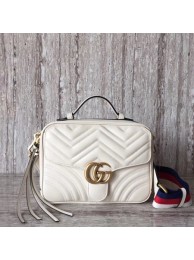 Best Gucci GG Marmont Small Shoulder Bag 498100 White HY2712kr25