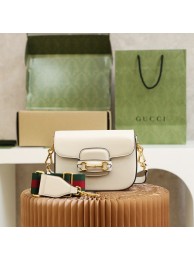 Best Gucci Horsebit 1955 mini bag 658574 White HY18407kr25