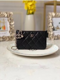 Best Quality Chanel zipped wallet Goatskin AP31504-7 Black HY6724xb51