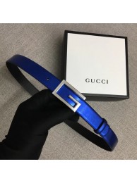 Best Quality Gucci Leather belt with G buckle 523305 blue HY18404xb51