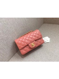 Best Quality Imitation Chanel Classic MINI Flap Bag original Sheepskin Leather A1116 pink gold chain HY22793dK58