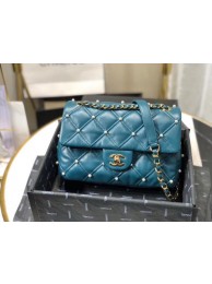 Best Quality Imitation Chanel flap bag AS1202 blue HY26078dK58