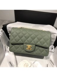 Best Quality Imitation Chanel Flap Shoulder Bag Original Caviar Leather CF1116 green HY12573dK58