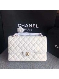 Best Quality Imitation Chanel Flap Shoulder Bags White Original Calfskin Leather CF1113 Gold HY11478dK58