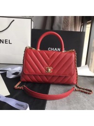 Best Quality Imitation Chanel Small Flap Bag with Top Handle A92990 red HY24253dK58