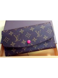 Best Quality Imitation Louis Vuitton Monogram Canvas Emilie Wallet Rouge M60136 Pink HY2718dK58