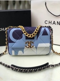 Best Replica Chanel 19 flap bag AS1160 blue HY20571bj75