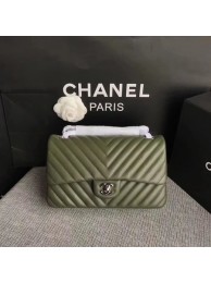 Best Replica Chanel Flap Shoulder Bag Green Original Sheepskin Leather CF1112V Silver HY15163zU69