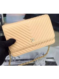 Best Replica Chanel mini Flap Bag Chevron Leather A33814 Apricot HY14798zU69