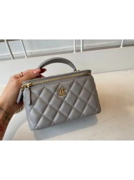 Best Replica Chanel Original Small classic chain box handbag AP2199 grey HY21003zU69