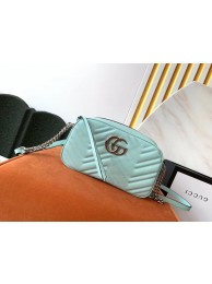 Best Replica Gucci GG Marmont Matelasse Shoulder Bag 447632 Pastel green HY21666bj75