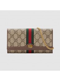 Best Replica Gucci Ophidia GG chain wallet 546592 Brown HY5606bj75