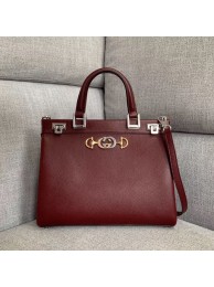 Best Replica Gucci Zumi grainy leather medium top handle bag 564714 Burgundy HY16921bj75