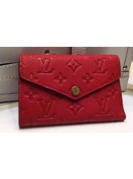 Best Replica Louis Vuitton Monogram Empreinte SARAH WALLET M61184 Red HY4578zU69