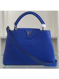 Best Replica Louis Vuitton Original Taurillon Leather CAPUCINES BB Bag M90294 Royal HY16556bj75