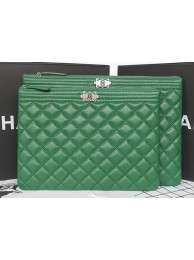 Boy Chanel Cannage Pattern Clutch A69254 Green HY17134Zf62