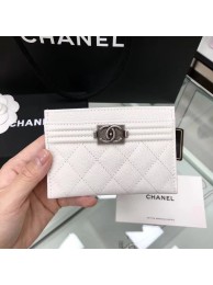 BOY CHANEL Card Holder A84431 White HY15836HW50