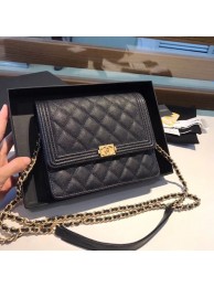 Boy chanel clutch with chain A84433 black HY15220ki86