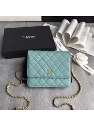 BOY CHANEL Clutch with Chain A84433 sky blue HY5652xh67