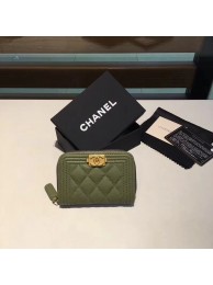 BOY CHANEL Coin Purse A80602 green HY19215FA31