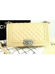 Boy Chanel Flap Bag Original Apricot Pearl Sheepskin Leather A67086 Silver HY18000dV68