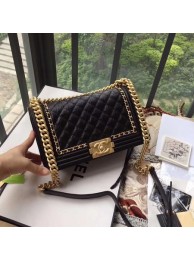 Boy Chanel Flap Bag Original Leather B67086 Black HY21831kC27