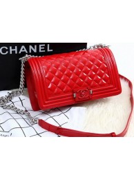Boy Chanel Flap Bag Original Patent Leather A67086 Red HY21543Tk78