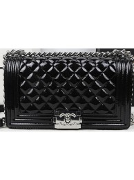Boy Chanel Flap Bag Original Pearly Patent Leather A67025 Black HY23952Is53